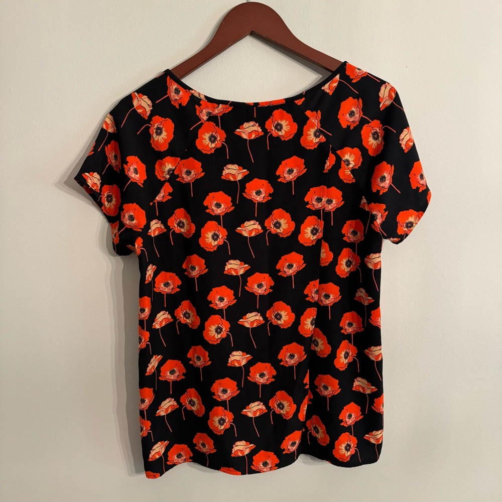 Cabi floral navy blouse